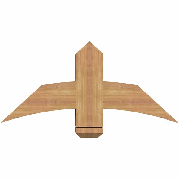 Ekena Millwork Bellingham Timber Gable Bracket, Western Red Cedar, 36"W x 16"H x 5 1/2"D x 5 1/2"F, 11/12 Pitch GBW036X16X0606BEL00SWR - main